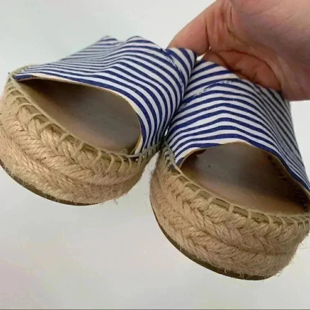 Franco Sarto platform sandal Pinot 6.5 36.5 nautical Espadrilles coastal granny